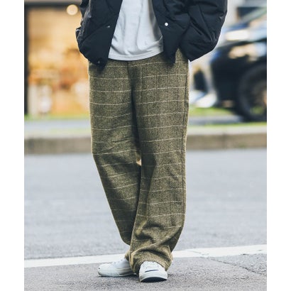 アーバンリサーチ サニーレーベル URBAN RESEARCH Sonny Label チェックイージーパンツ （カーキ）｜詳細画像