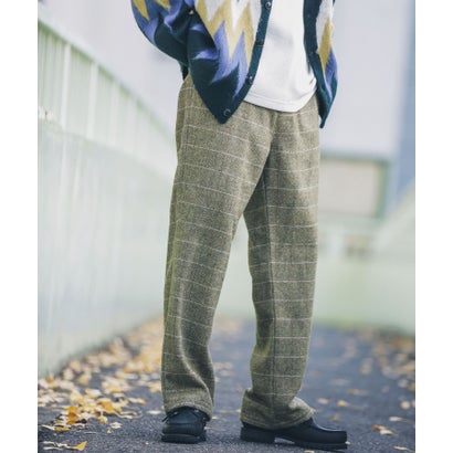 アーバンリサーチ サニーレーベル URBAN RESEARCH Sonny Label チェックイージーパンツ （カーキ）｜詳細画像