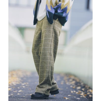 アーバンリサーチ サニーレーベル URBAN RESEARCH Sonny Label チェックイージーパンツ （カーキ）｜詳細画像