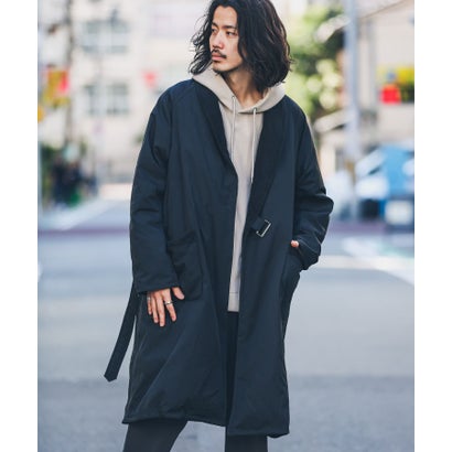 アーバンリサーチ サニーレーベル URBAN RESEARCH Sonny Label グリーンダウンショールカラーロングコート （オーロラカーキ）｜詳細画像
