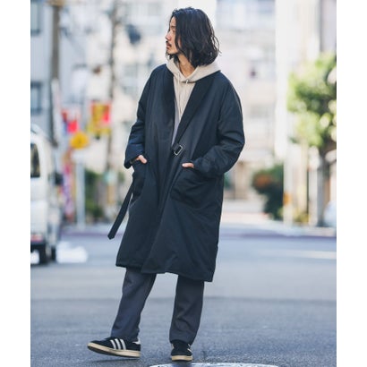 アーバンリサーチ サニーレーベル URBAN RESEARCH Sonny Label グリーンダウンショールカラーロングコート （オーロラカーキ）｜詳細画像