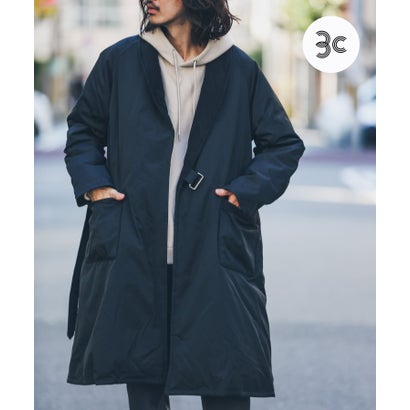 アーバンリサーチ サニーレーベル URBAN RESEARCH Sonny Label グリーンダウンショールカラーロングコート （オーロラカーキ）｜詳細画像