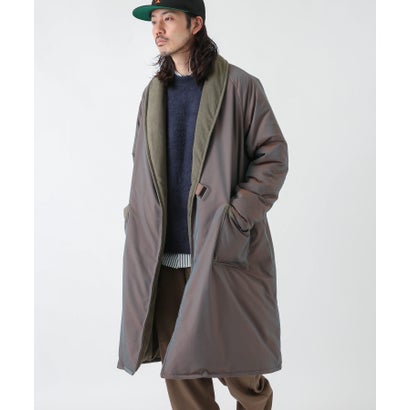 アーバンリサーチ サニーレーベル URBAN RESEARCH Sonny Label グリーンダウンショールカラーロングコート （オーロラカーキ）｜詳細画像