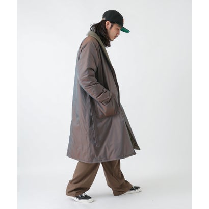 アーバンリサーチ サニーレーベル URBAN RESEARCH Sonny Label グリーンダウンショールカラーロングコート （オーロラカーキ）｜詳細画像