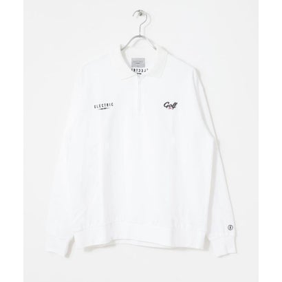 アーバンリサーチ サニーレーベル URBAN RESEARCH Sonny Label ELECTRIC GOLF ZIP UP LONG－SLEEVE ポロシャツ （WHITE）｜詳細画像