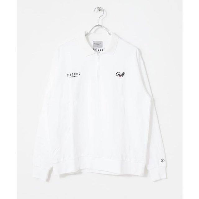 ELECTRIC GOLF ZIP UP LONG－SLEEVE ポロシャツ （WHITE）