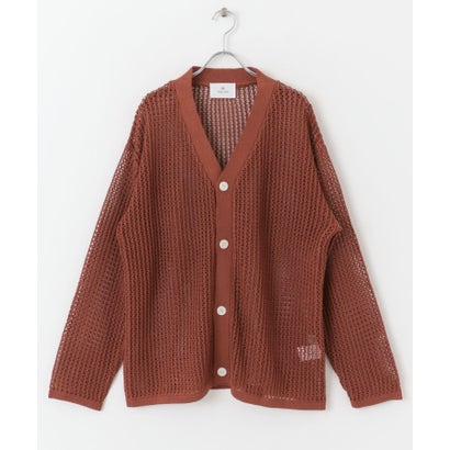 アーバンリサーチ サニーレーベル URBAN RESEARCH Sonny Label リネンタッチメッシュカーディガン （レンガ）｜詳細画像