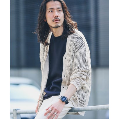アーバンリサーチ サニーレーベル URBAN RESEARCH Sonny Label リネンタッチメッシュカーディガン （レンガ）｜詳細画像