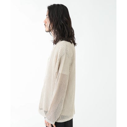 アーバンリサーチ サニーレーベル URBAN RESEARCH Sonny Label リネンタッチメッシュカーディガン （レンガ）｜詳細画像