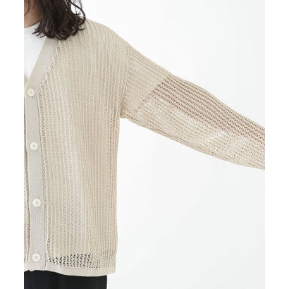 アーバンリサーチ サニーレーベル URBAN RESEARCH Sonny Label リネンタッチメッシュカーディガン （レンガ）｜詳細画像