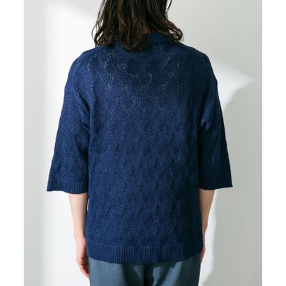 アーバンリサーチ サニーレーベル URBAN RESEARCH Sonny Label リサイクルポリエステルニットポロシャツ （サックス）｜詳細画像