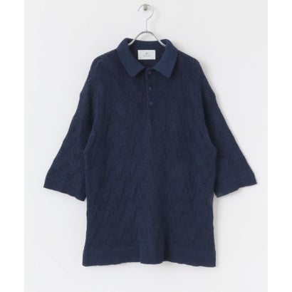 アーバンリサーチ サニーレーベル URBAN RESEARCH Sonny Label リサイクルポリエステルニットポロシャツ （サックス）｜詳細画像