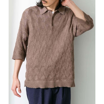 アーバンリサーチ サニーレーベル URBAN RESEARCH Sonny Label リサイクルポリエステルニットポロシャツ （サックス）｜詳細画像