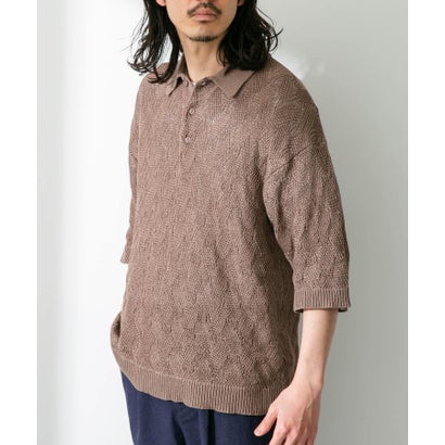 アーバンリサーチ サニーレーベル URBAN RESEARCH Sonny Label リサイクルポリエステルニットポロシャツ （サックス）｜詳細画像