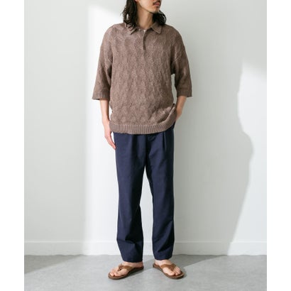 アーバンリサーチ サニーレーベル URBAN RESEARCH Sonny Label リサイクルポリエステルニットポロシャツ （サックス）｜詳細画像