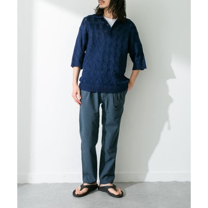 アーバンリサーチ サニーレーベル URBAN RESEARCH Sonny Label リサイクルポリエステルニットポロシャツ （ネイビー）｜詳細画像
