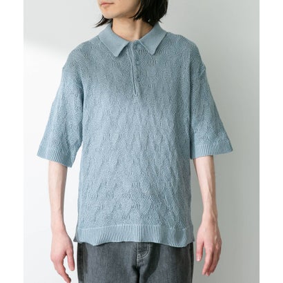 アーバンリサーチ サニーレーベル URBAN RESEARCH Sonny Label リサイクルポリエステルニットポロシャツ （ネイビー）｜詳細画像