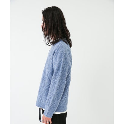 アーバンリサーチ サニーレーベル URBAN RESEARCH Sonny Label ウールライクダイヤパターンニットプルオーバー （オレンジ）｜詳細画像