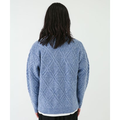 アーバンリサーチ サニーレーベル URBAN RESEARCH Sonny Label ウールライクダイヤパターンニットプルオーバー （オレンジ）｜詳細画像