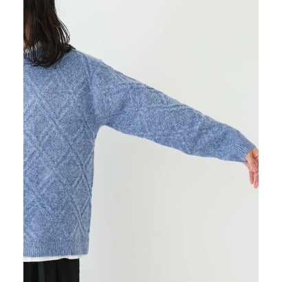 アーバンリサーチ サニーレーベル URBAN RESEARCH Sonny Label ウールライクダイヤパターンニットプルオーバー （オレンジ）｜詳細画像