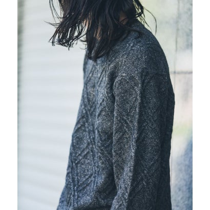 アーバンリサーチ サニーレーベル URBAN RESEARCH Sonny Label ウールライクダイヤパターンニットプルオーバー （オレンジ）｜詳細画像
