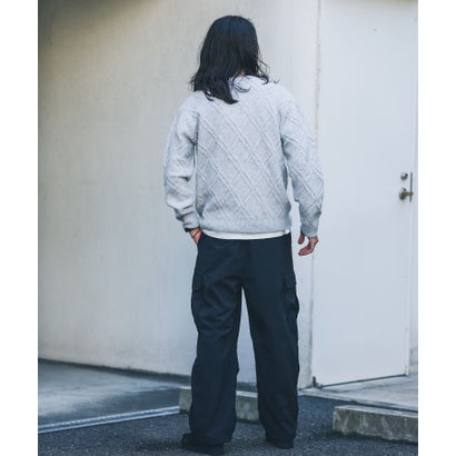 アーバンリサーチ サニーレーベル URBAN RESEARCH Sonny Label ウールライクダイヤパターンニットプルオーバー （オレンジ）｜詳細画像