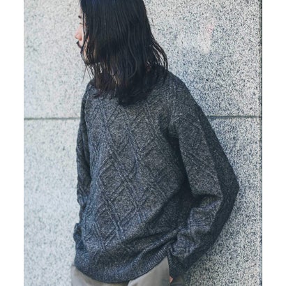 アーバンリサーチ サニーレーベル URBAN RESEARCH Sonny Label ウールライクダイヤパターンニットプルオーバー （オレンジ）｜詳細画像