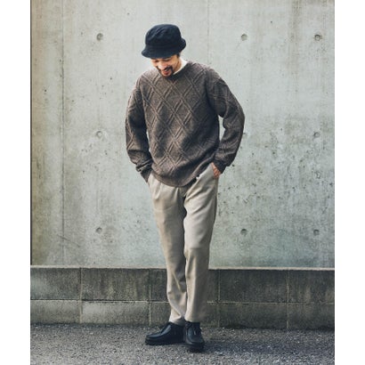 アーバンリサーチ サニーレーベル URBAN RESEARCH Sonny Label ウールライクダイヤパターンニットプルオーバー （オレンジ）｜詳細画像