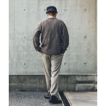 アーバンリサーチ サニーレーベル URBAN RESEARCH Sonny Label ウールライクダイヤパターンニットプルオーバー （オレンジ）｜詳細画像