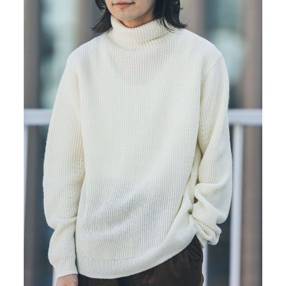 アーバンリサーチ サニーレーベル URBAN RESEARCH Sonny Label ウォッシャブルウール混タートルニット （オフ）｜詳細画像