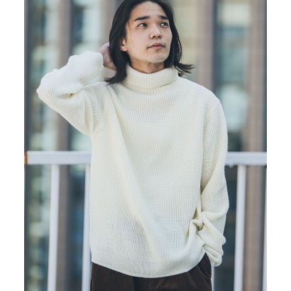 アーバンリサーチ サニーレーベル URBAN RESEARCH Sonny Label ウォッシャブルウール混タートルニット （オフ）｜詳細画像