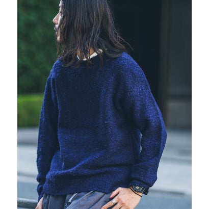 アーバンリサーチ サニーレーベル URBAN RESEARCH Sonny Label ウール混ブークレニットプルオーバー （チャコール）｜詳細画像
