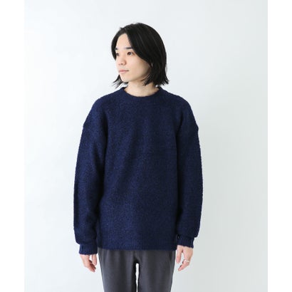 アーバンリサーチ サニーレーベル URBAN RESEARCH Sonny Label ウール混ブークレニットプルオーバー （チャコール）｜詳細画像
