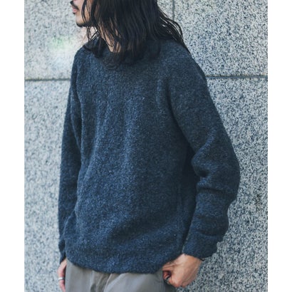 アーバンリサーチ サニーレーベル URBAN RESEARCH Sonny Label ウール混ブークレニットプルオーバー （チャコール）｜詳細画像