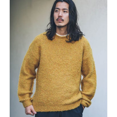 アーバンリサーチ サニーレーベル URBAN RESEARCH Sonny Label ウール混ブークレニットプルオーバー （チャコール）｜詳細画像
