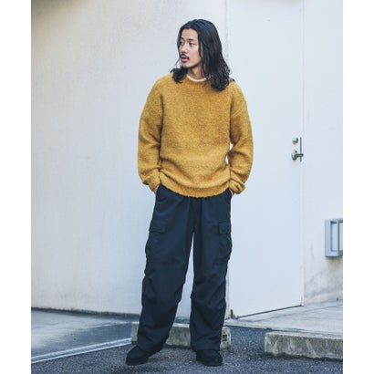 アーバンリサーチ サニーレーベル URBAN RESEARCH Sonny Label ウール混ブークレニットプルオーバー （チャコール）｜詳細画像