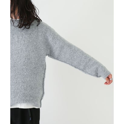 アーバンリサーチ サニーレーベル URBAN RESEARCH Sonny Label ウール混ブークレニットプルオーバー （チャコール）｜詳細画像