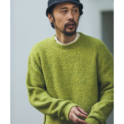 アーバンリサーチ サニーレーベル URBAN RESEARCH Sonny Label ウール混ブークレニットプルオーバー （チャコール）｜詳細画像