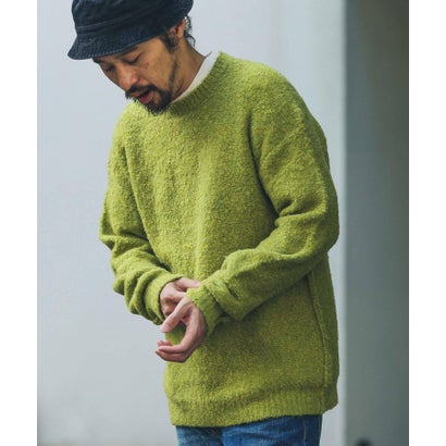 アーバンリサーチ サニーレーベル URBAN RESEARCH Sonny Label ウール混ブークレニットプルオーバー （ネイビー）｜詳細画像