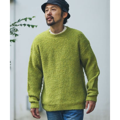 アーバンリサーチ サニーレーベル URBAN RESEARCH Sonny Label ウール混ブークレニットプルオーバー （ネイビー）｜詳細画像