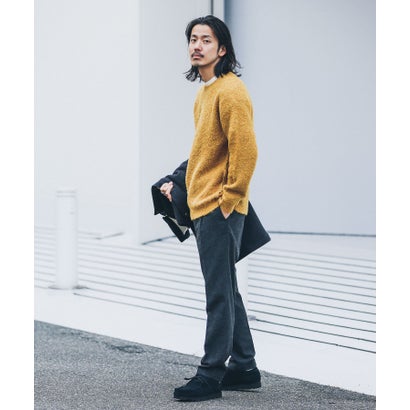 アーバンリサーチ サニーレーベル URBAN RESEARCH Sonny Label ウール混ブークレニットプルオーバー （ネイビー）｜詳細画像