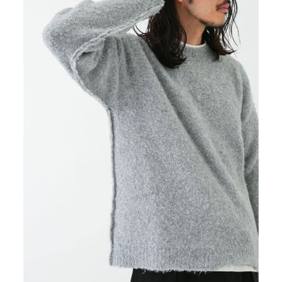 アーバンリサーチ サニーレーベル URBAN RESEARCH Sonny Label ウール混ブークレニットプルオーバー （ネイビー）｜詳細画像