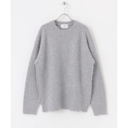 アーバンリサーチ サニーレーベル URBAN RESEARCH Sonny Label ウール混ブークレニットプルオーバー （ネイビー）｜詳細画像