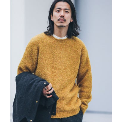 アーバンリサーチ サニーレーベル URBAN RESEARCH Sonny Label ウール混ブークレニットプルオーバー （ネイビー）｜詳細画像