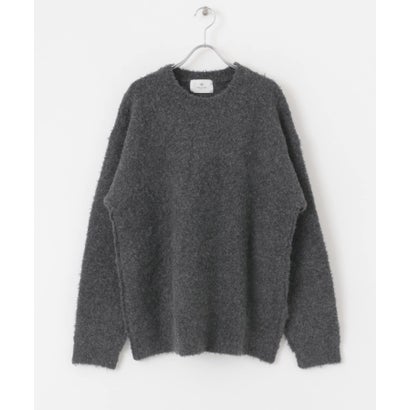 アーバンリサーチ サニーレーベル URBAN RESEARCH Sonny Label ウール混ブークレニットプルオーバー （ネイビー）｜詳細画像