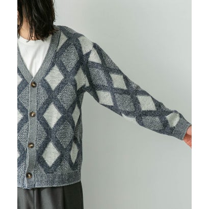アーバンリサーチ サニーレーベル URBAN RESEARCH Sonny Label ジャガードVネックニットカーディガン （オフ）｜詳細画像