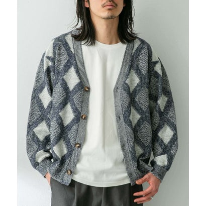 アーバンリサーチ サニーレーベル URBAN RESEARCH Sonny Label ジャガードVネックニットカーディガン （オフ）｜詳細画像
