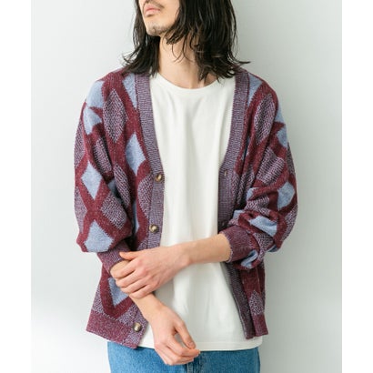 アーバンリサーチ サニーレーベル URBAN RESEARCH Sonny Label ジャガードVネックニットカーディガン （オフ）｜詳細画像