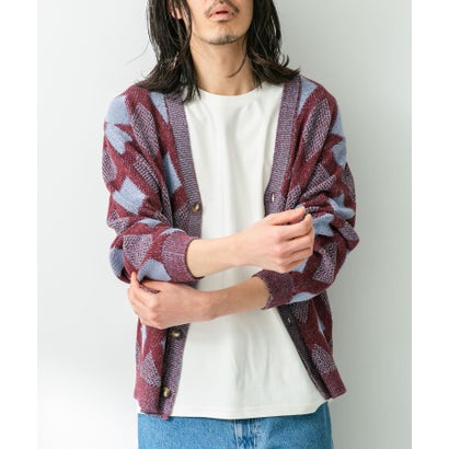 アーバンリサーチ サニーレーベル URBAN RESEARCH Sonny Label ジャガードVネックニットカーディガン （オフ）｜詳細画像