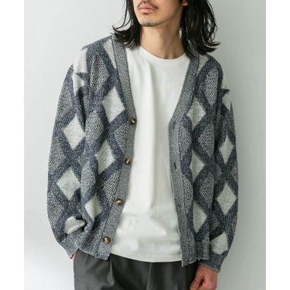 アーバンリサーチ サニーレーベル URBAN RESEARCH Sonny Label ジャガードVネックニットカーディガン （オフ）｜詳細画像